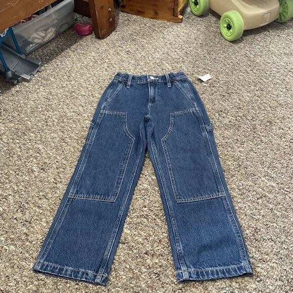 Old Navy High-Waisted Carpenter Jeans for Girls ~ Size 7 ~ NWT - Picture 1 of 5